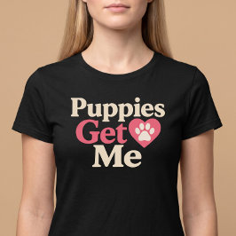 子犬に癒される Tシャツ
