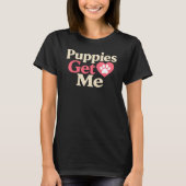 子犬に癒される Tシャツ (正面)