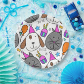 「子犬ねこパーティープレート」 ペーパープレート (パーティー)