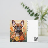 子犬のお知らせポストカード ポストカード (スタンド正面)