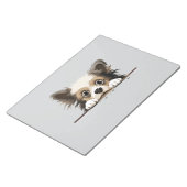 子犬のぞき可愛いおもしろい動物漫画 ノートパッド (アングル)