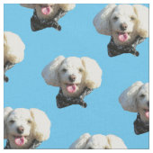 子犬のカスタム写真パターン ファブリック (クローズアップ)