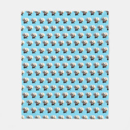 子犬のカスタム写真パターン フリースブランケット