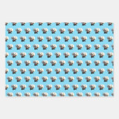 子犬のカスタム写真パターン ラッピングペーパーシート (正面)