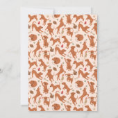 子犬のキスとベビーギグルベビーシャワー 招待状 (裏面)