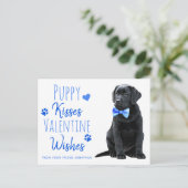 子犬のキスバレンタインデーを願う シーズンポストカード (スタンド正面)