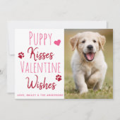 子犬のキスバレンタイン願い子犬の写真 シーズンカード (正面)