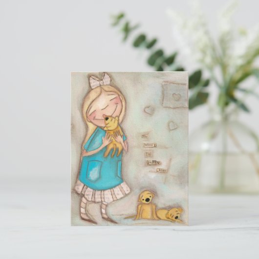 子犬のキス – はがき (スタンド正面)