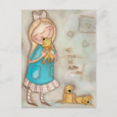 子犬のキス – はがき (正面)