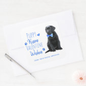 子犬のキス,バレンタイン・デーに子どもたちに祈る スクエアシール (封筒)