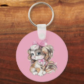 子犬のキーチェーン キーホルダー (正面)