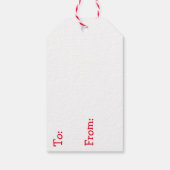 子犬のクリスマスを持つアニメガール ギフトタグ (裏面)