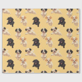 子犬のクリスマス紙 ラッピングペーパー (フラット)