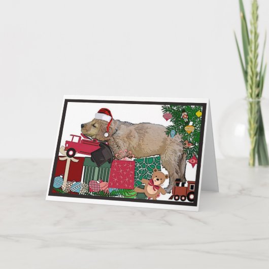 子犬のクリスマス シーズンカード (正面)