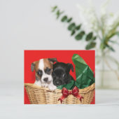 子犬のクリスマス シーズンポストカード (スタンド正面)