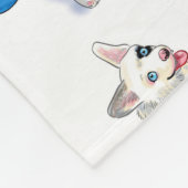 子犬のクリスマス フリースブランケット (角)