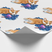 子犬のクリスマス ラッピングペーパー (角)