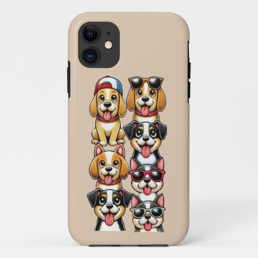子犬のグループ Case-Mate iPhoneケース (裏面)
