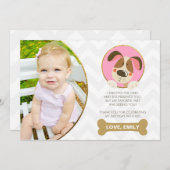 子犬のサンキューカード写真 サンキューカード (正面/裏面)