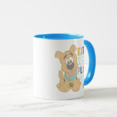 子犬のスクービードゥー食べ「睡眠遊、リピート」 マグカップ (正面右)