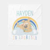 子犬のスクービードゥー"非常に愛らしい" フリースブランケット (正面)