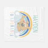 子犬のスクービードゥー"非常に愛らしい" フリースブランケット (正面(横))