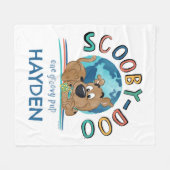 子犬のスクービードゥー「1つのグルービーアップ」 フリースブランケット (正面(横))