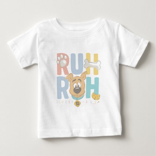 子犬のスクービードゥー"Ruh Roh" ベビーTシャツ (正面)