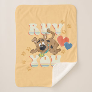 子犬のスクービードゥー"Ruv You" シェルパブランケット