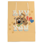 子犬のスクービードゥー"Ruv You" ミディアムペーパーバッグ (裏面)