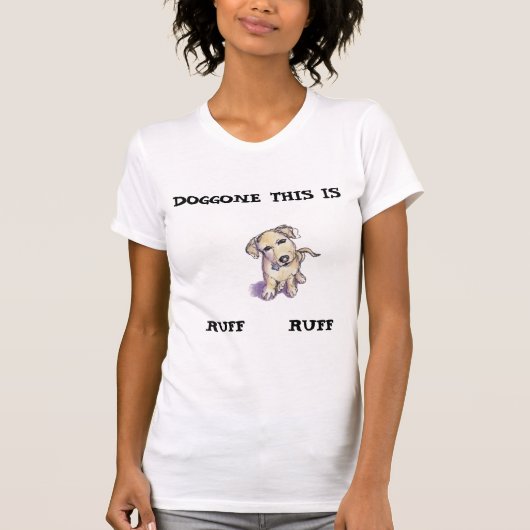 子犬のスケッチ, "DOGONE THIS IS RUFF RUFF" Tシャツ (正面)