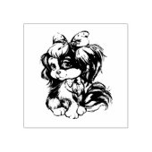 子犬のスタンプ ラバースタンプ (インプリント)