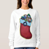 子犬のストッキングシャツ スウェットシャツ (正面)