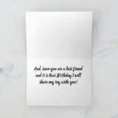 子犬のスパニエル犬は言うのを待つことができない*ハッピーバースデー* カード (内部)