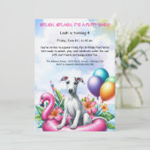 子犬のスプラッシュ誕生日プールパーティーの招待状 招待状 (スタンド正面)