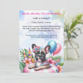 子犬のスプラッシュ誕生日プールパーティーの招待状 招待状 (スタンド正面)