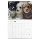 子犬のセーター カレンダー (1月 2027)