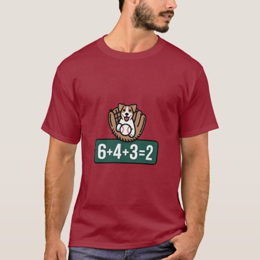 子犬のダブルプレイ Tシャツ (正面)