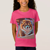 子犬のハスキー Tシャツ (正面)