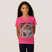 子犬のハスキー Tシャツ (正面フル)