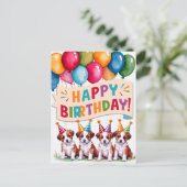 子犬のハッピーバースデー ポストカード (スタンド正面)