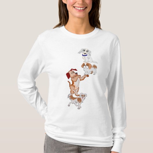 子犬のバランス Tシャツ (正面)