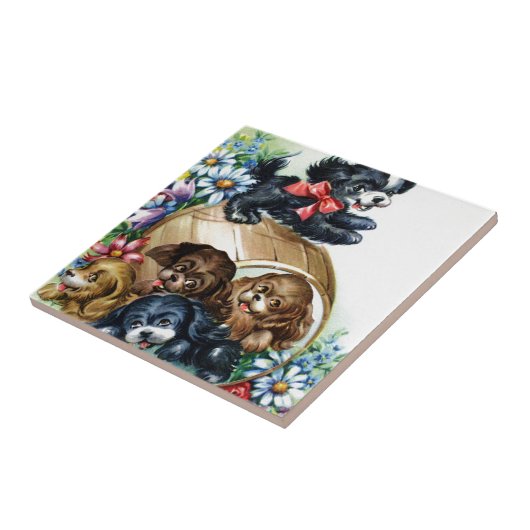 子犬のバレル タイル (側面)