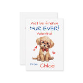 子犬のバレンタインカード ノートカード (正面/裏面インサイチュ)