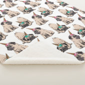 子犬のパグ|の熱望のユニコーンパターン シェルパブランケット (3/4)