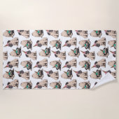 子犬のパグ|の熱望のユニコーンパターン ビーチタオル (正面)