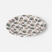 子犬のパグ|の熱望のユニコーンパターン ペーパープレート (アングル)