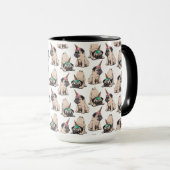 子犬のパグ|の熱望のユニコーンパターン マグカップ (正面右)