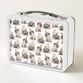 子犬のパグ|の熱望のユニコーンパターン メタルランチボックス (裏面)