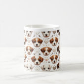 子犬のパラダイス:犬の可愛さのお祝い コーヒーマグカップ (中央)